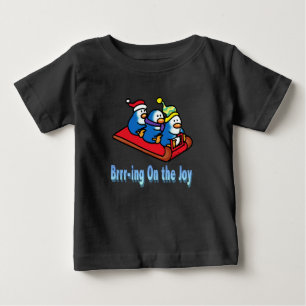 Camiseta Cena de Férias de Inverno para Dormir Pinguins