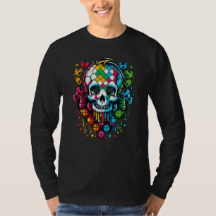 Camiseta Cena de Garoto Estética Scenecore Caveira Goth Ain