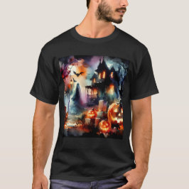 Camiseta Cena de Halloween de Aquarela