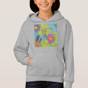 Camiseta Cena de Lagoa (vívida) - Capuz de Menina