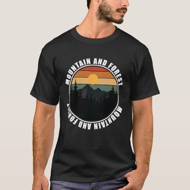 Camiseta Cena de Montanha e Floresta 63 (Frente)