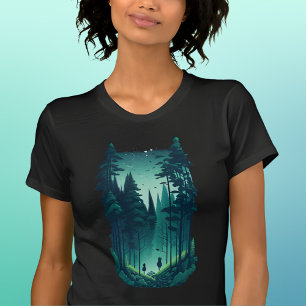 Camiseta Cena de Montanha Exterior