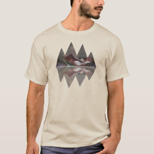 Camiseta Cena de Montanha Geométrica