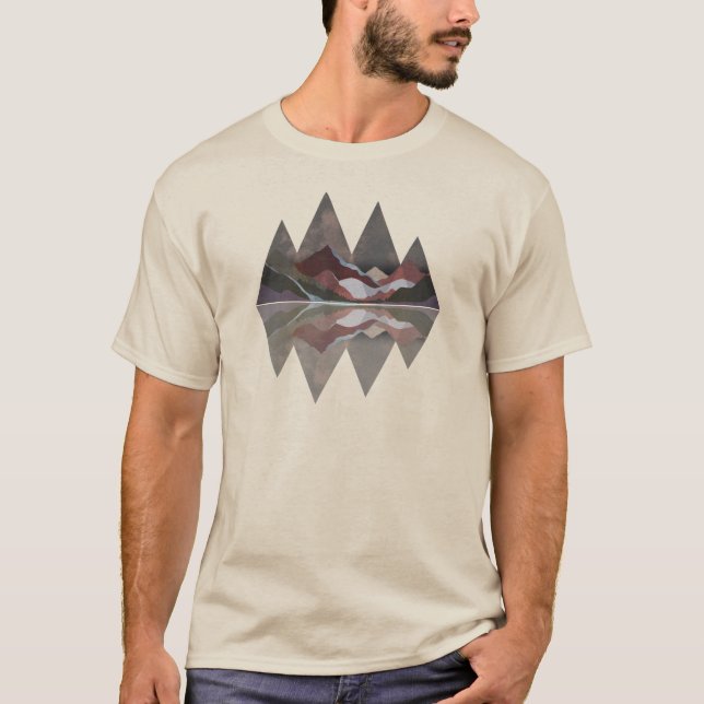 Camiseta Cena de Montanha Geométrica (Frente)