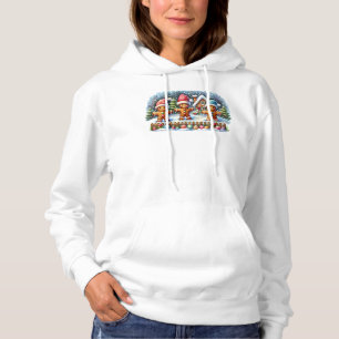 Camiseta Cena de Natal com Família de Pão de Mel na Neve
