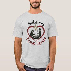 Camiseta Cena de Natal da Família Jesus