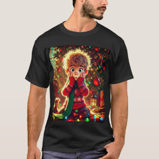 Camiseta Cena de Natal do Menino Surpreendido - Feriado Fes
