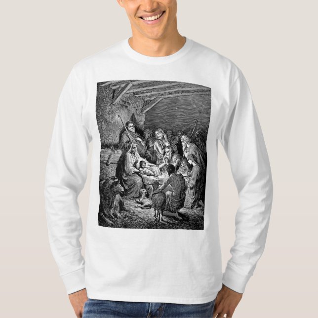 Camiseta Cena de Natal Ilustrada (Frente)