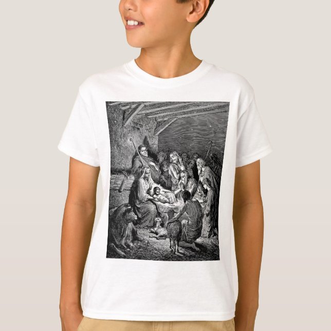 Camiseta Cena de Natal Ilustrada (Frente)