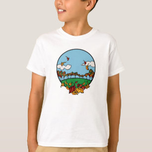 Camiseta Cena de Paisagem do outono