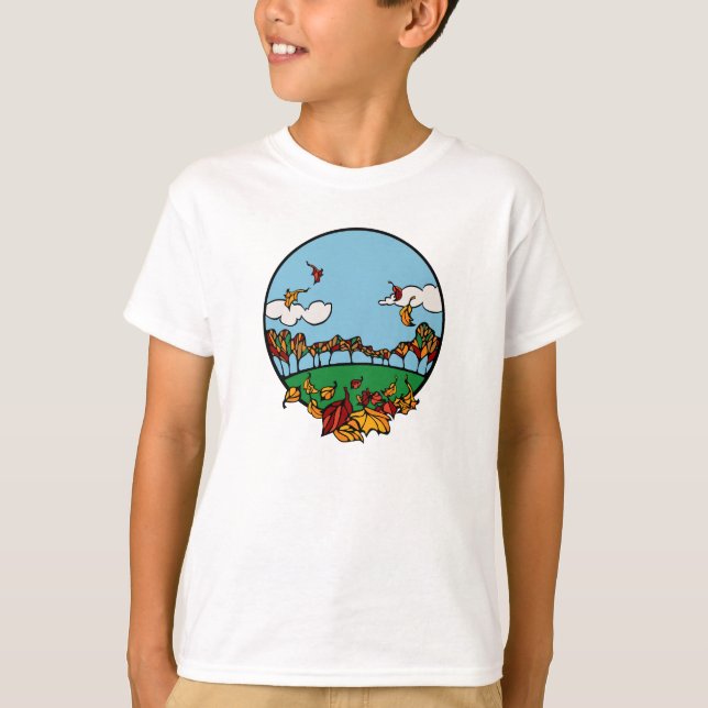 Camiseta Cena de Paisagem do outono (Frente)