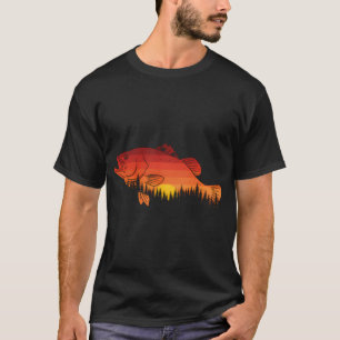 Camiseta Cena de pesca na natureza selvagem