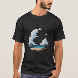 Camiseta Cena de praia de ilha