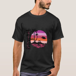 Camiseta Cena de praia do Oceano Insular em Honolulu Hawaii
