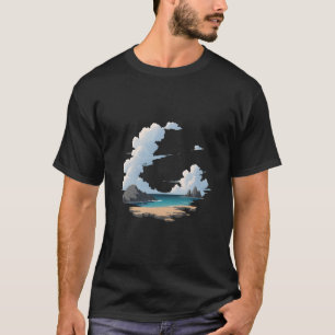 Camiseta Cena de Praia na Ilha