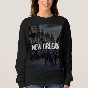 Camiseta Cena de Rua de Nova Orleans Arte Impressa Cidade