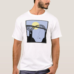 Camiseta Cena de salto da ponte do tirante com mola