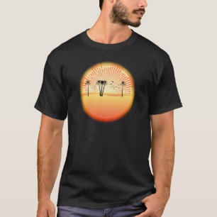 Camiseta Cena de Summer Beach: Desenho de vetor