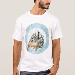 Camiseta Cena de Veado de Inverno