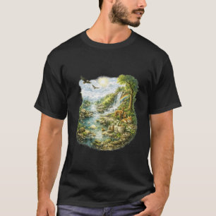 Camiseta Cena de Vida Selvagem Harmonia da Natureza