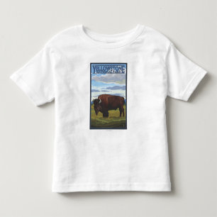 Camiseta Cena do bisonte - parque nacional de Yellowstone