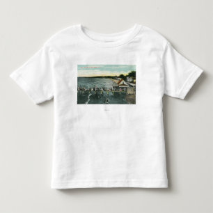 Camiseta Cena do cais e do lago da brisa de mar