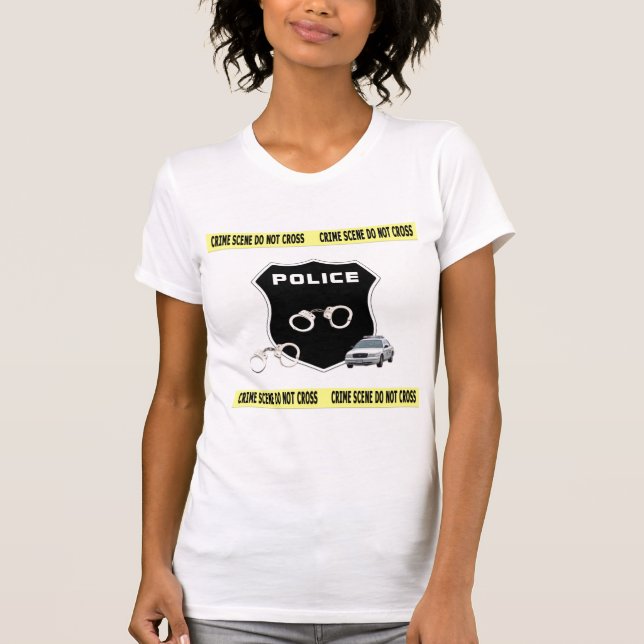 Camiseta Cena do crime da polícia (Frente)