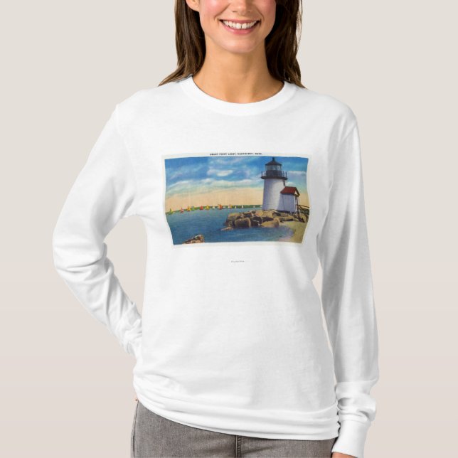 Camiseta Cena do farol do ponto de Brant (Frente)