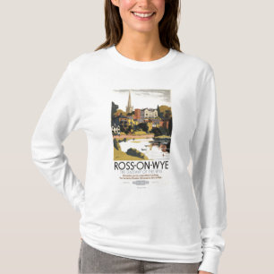Camiseta Cena do rio do poster britânico das estradas de