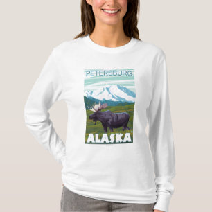 Camiseta Cena dos alces - Petersburgo, Alaska