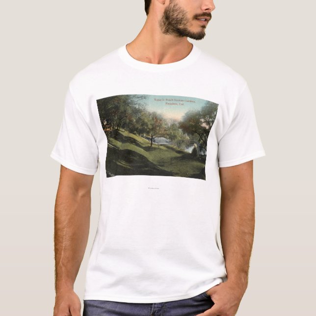 Camiseta Cena em jardins afundado de Busch (Frente)