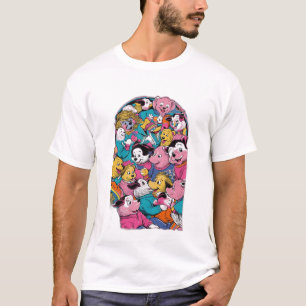 Camiseta Cena famosa recriada, mas com animais ou carrinho