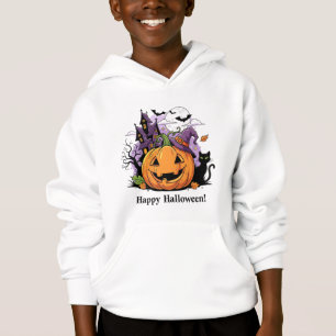 Camiseta Cena Feliz de Halloween com Abóbora Jack-o'-Lanter