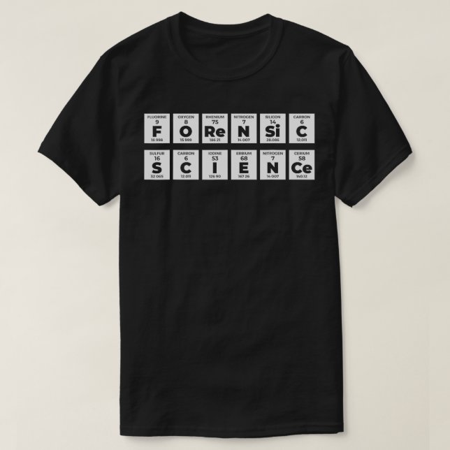 Camiseta Cena Forense de Criminalidade Científica Cr de DNA (Frente do Design)