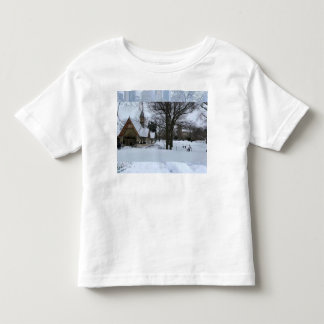 Camiseta Cena Mágica de Neve Urbana – Inverno na Cidade