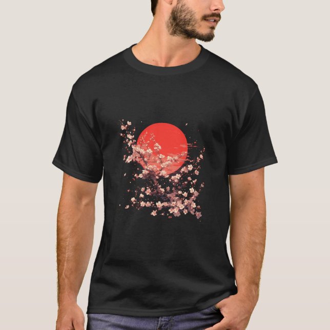 Camiseta Cena Natural Japonesa Floral (Frente)