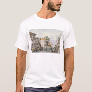 Camiseta Cena no canal de Horan perto do cantão, c.1850