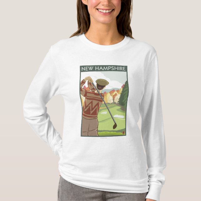 Camiseta Cena nova de HampshireGolfing (Frente)