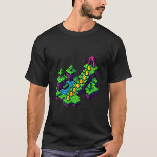 Camiseta Cena Retro Arcade Pixels Runner Cidade 8 bits Pais