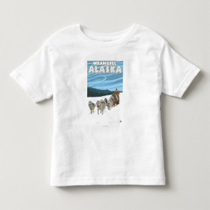 Camiseta Cena Sledding do cão - Wrangell, Alaska
