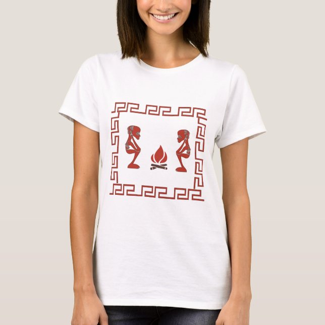 Camiseta cena tribal abstrato africana (Frente)