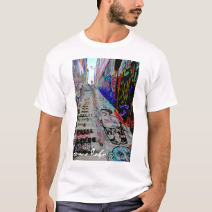 Camiseta Cena urbana dos grafites em Valparaiso