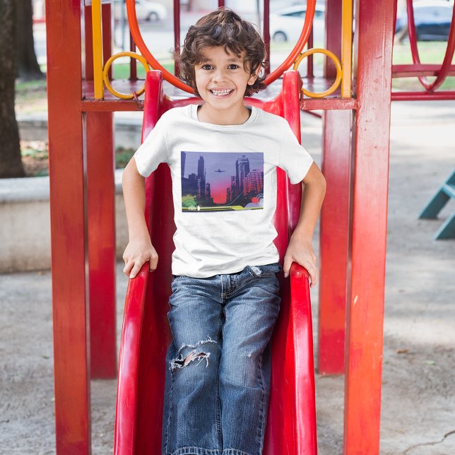 Camiseta Cena Urbana Em Dusk (Criador carregado)