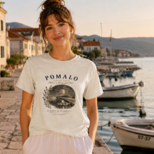 Camiseta Cena Vintage da Costa Dálmata Pomalo