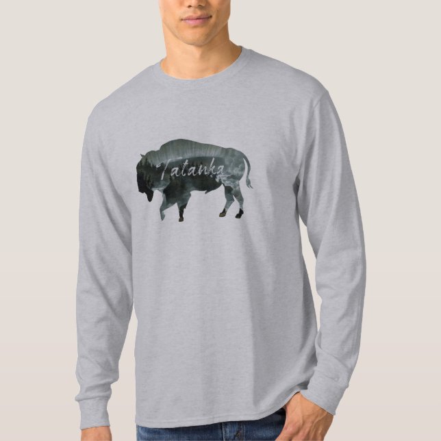Camiseta Cenário da natureza do bisonte do búfalo de (Frente)