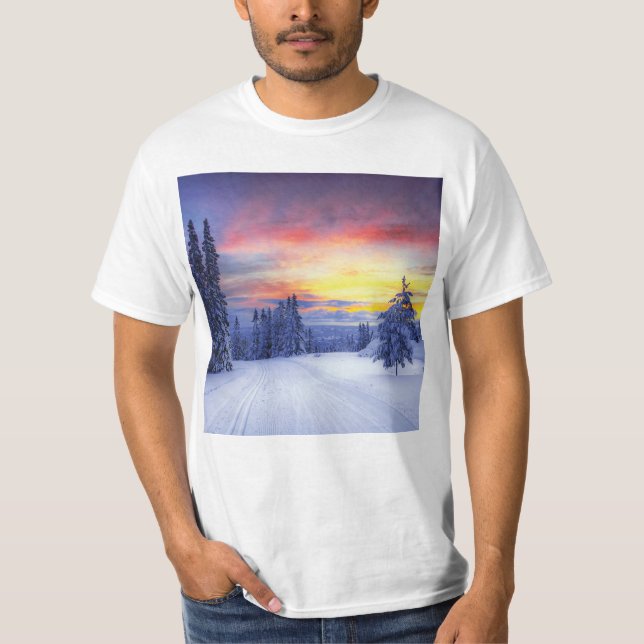 Camiseta Cenário de inverno (Frente)