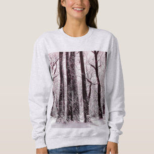 CAMISETA CENÁRIO DE INVERNO DE NEVE DE MADEIRAS FLORESTAIS