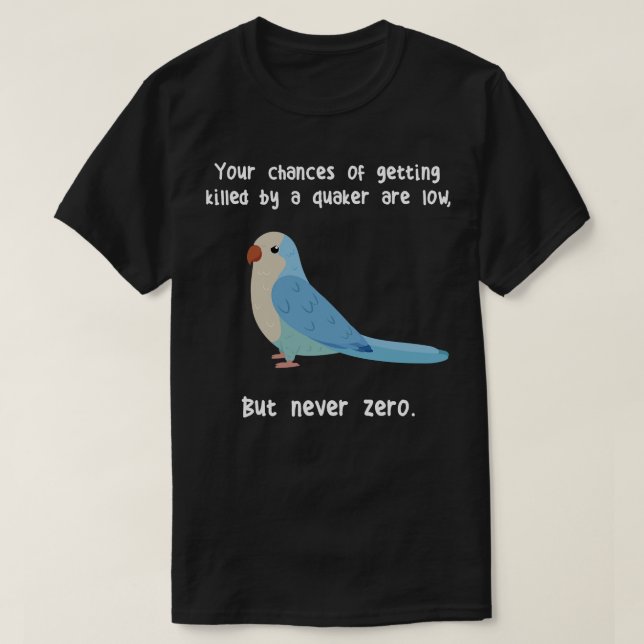 Camiseta Cenário de Quaker Azul Nunca Zero (Frente do Design)