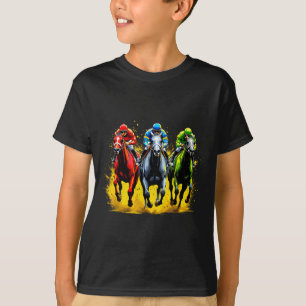 Camiseta Cenário dinâmico de corrida de cavalos derby