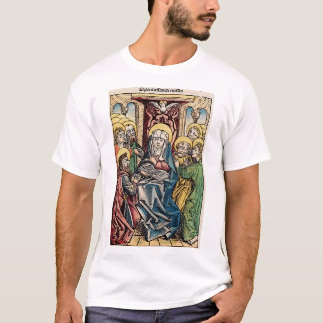 Camiseta Cenário do Pentecostes após Páscoa domingo (Frente)